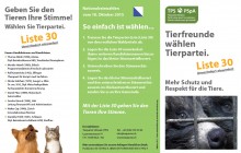 Nationalratswahlen 2015 in Zürich: Tierfreunde wählen Tierpartei.