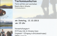 Vortrag über Tierkommunikation am 12.10.13 in Lörrach
