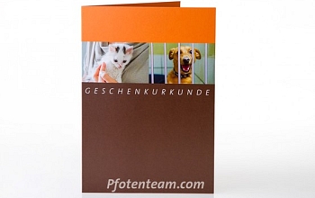 Die Pfotenteam Geschenkurkunde - das besondere Weihnachtsgeschenk für Tierfreunde!